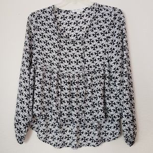 Painted Threads hi/lo blouse blk and white in sz M
